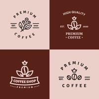 logotipos de café premium vector