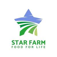 Organic agriculture farm logo vector