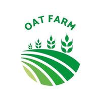logotipo de la granja de agricultura orgánica vector