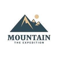 Mountain the expedition, explorer, logo, badge vector