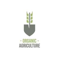 logotipo de la granja de agricultura orgánica vector