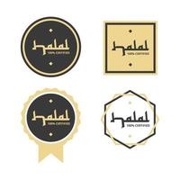 Halal food label, sign, symbol vector
