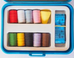 Sewing kit spools photo