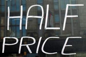 Half price sign photo