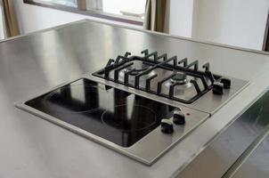 gas stove in kitchen photo