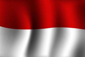 Indonesia Flag 3d Vector Background, Red and White Flags photo