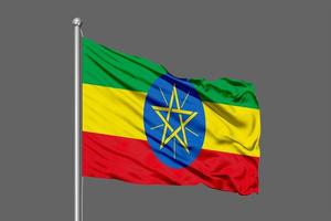 Etiopía ondeando la bandera foto