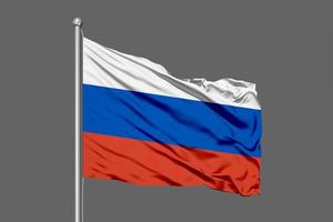 Russia Waving Flag Illustration on Grey Background photo