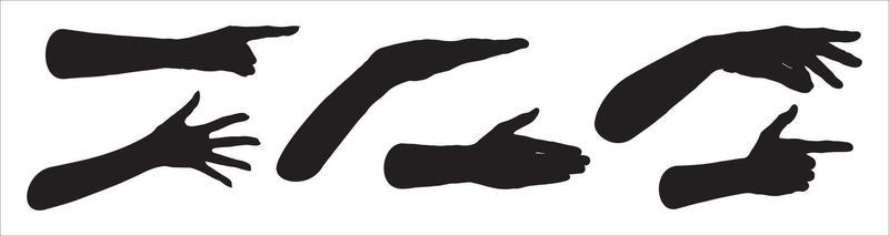 Hands Silhouettes vector