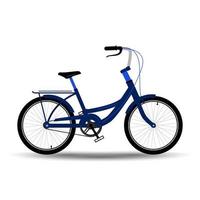 Bicicleta azul vectorial, perfecta para libros infantiles, elementos de diseño y más. vector