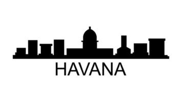 Havana skyline on a white background
