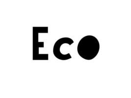 ilustración vectorial de la palabra eco con las hojas. vector