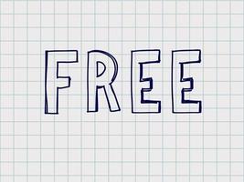 Free hand written lettering. Vector hand draw font