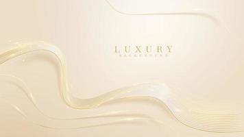 Luxury background with glitter golden lines elements, Banner cover design. vector