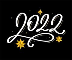 Happy new year 2022 logo text design. 2022 year number design template continuous line drawing. Vector