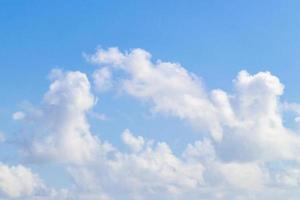 Blue sky with beautiful clouds on sunny day in Mexico. photo