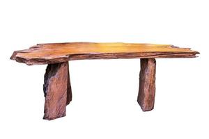 Wooden bench isolated. photo