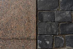 Granite texture, granite background, granite stone, paving stone, two different backgrounds