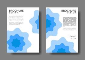 wavy circle shape brochure design template. simple and attractive brochure vector