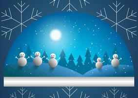 vector illustration of winter at night. suitable for background, poster, banner