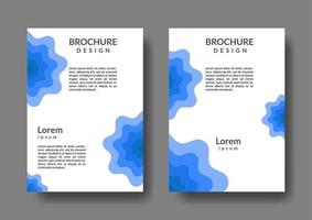 wavy circle shape brochure design template vector