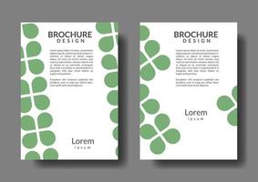 leaf shape business brochure template. for promotion and advertisement vector