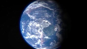 wereldbol die draait op satellietweergave-animatie van de aarde gezien vanuit het verkenningsconcept van de ruimtetechnologie