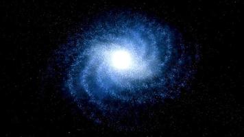 Spiral Galaxy Milky Way Solar System timelapse night sky stars background beautiful nebula animation video