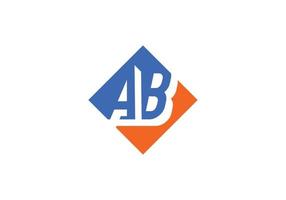 this is a creative AB letter icon design vector