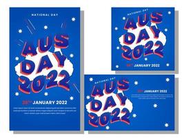 Australia day social media banner template concept illustration vector