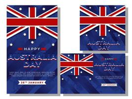 Australia day social media banner template concept illustration vector