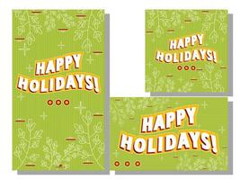 Happy holiday social media post template design collection illustration vector