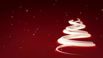 Christmas Tree red Background 4k celebration holiday decoration Abstract copy space text template video