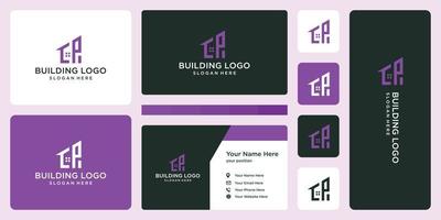 initial letter P and the shape of the house building logo with an abstract model. vector