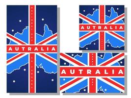 Australia day social media banner template concept illustration vector