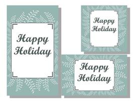 Happy holiday social media post template design collection illustration vector