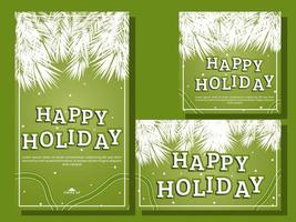 Happy holiday social media post template design collection illustration vector