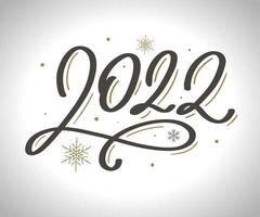 Happy new year 2022 logo text design. 2022 year number design template continuous line drawing. Vector