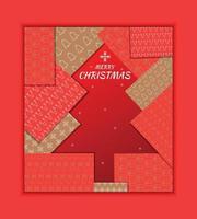 Flat Vector background illustration Merry Christmas concept