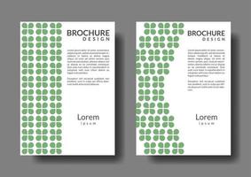 leaf shape business brochure template. for promotion and advertisement vector