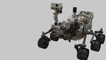 robot rover space machine technology for exploration mars moon 3d background modern video
