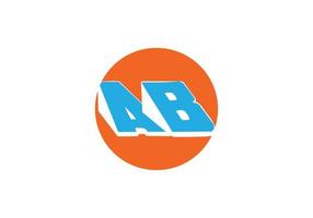 this is a creative AB letter icon design vector