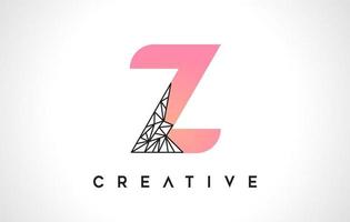 Letter Z Beauty Logo. Z Letter Design Vector with Origami Look Vector