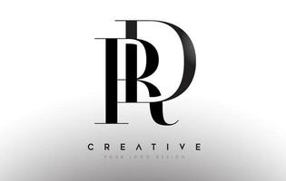 DR rd letter design logo logotype icon concept with serif font and classic elegant style look vector