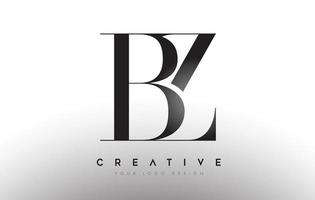 BZ bz letter design logo logotype icon concept with serif font and classic elegant style look vector