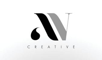 A V Letter Logo Design. Creative AV Letters Icon vector