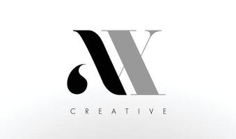 diseño de logotipo de letra ax. icono de letras de hacha creativa vector