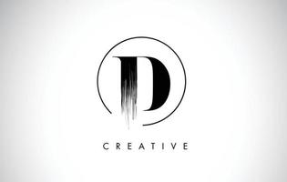 D Brush Stroke Letter Logo Design. Black Paint Logo Leters Icon. vector