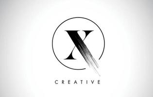 X Brush Stroke Letter Logo Design. Black Paint Logo Leters Icon. vector