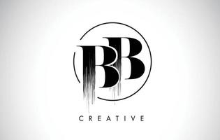 BB Brush Stroke Letter Logo Design. Black Paint Logo Leters Icon. vector